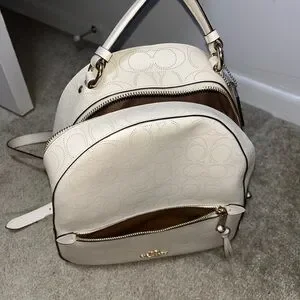 Coach Off-White Signature Backpack Coach | Bags | Coach Offwhite Signature Backpack | Poshmark main image 3